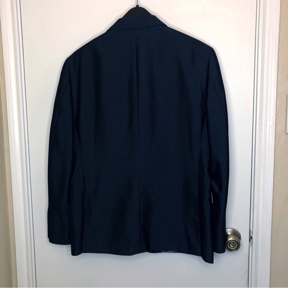 J Ferrar Men’s Slim Blue Two Button Sports Jacket - Picture 7 of 7